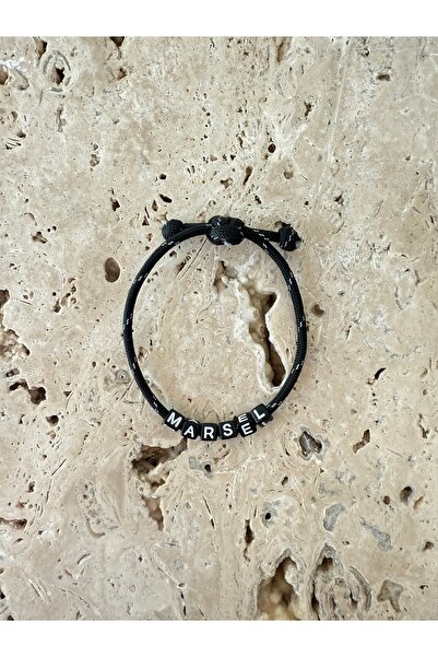 TAKI BY EKİN Kalın ipli, asansör sistem ayarlı kişiye özel isimli bileklik