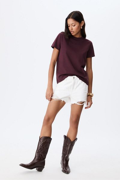 Stradivarius Basic regular soft-touch T-shirt