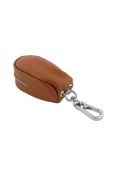 OEM Key holder, made of genuine leather, 11x5 cm, Brown - PR265