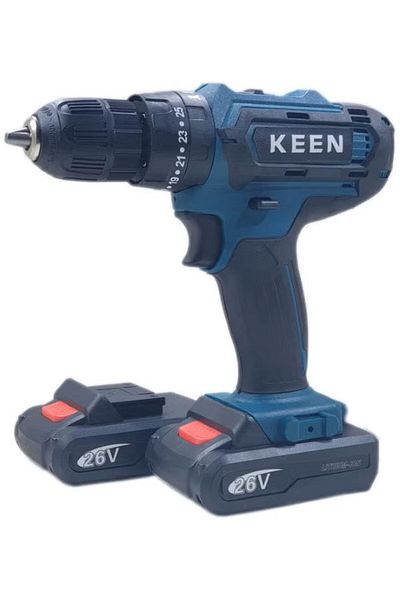 Keen دريل بطاريتين بقوة 26 فولت - 10ملم