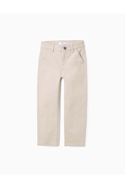Ziddy بنطلون تشينو من قماش التويل للأولاد "سليم فيت"، بيج