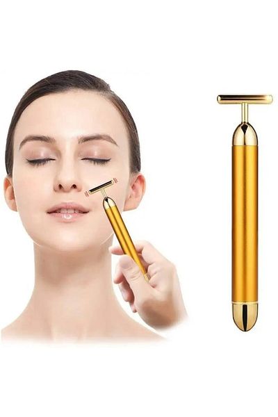 2DAYFIND Facial Massager/Lifting Device with 600 Vibrations/Minute, Waterproof, Gold