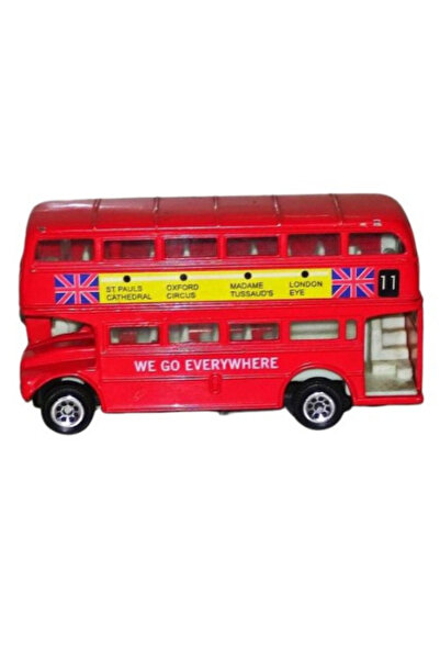 onyyapim 90's Vintage Red Number 11 Double Decker London Toy Bus