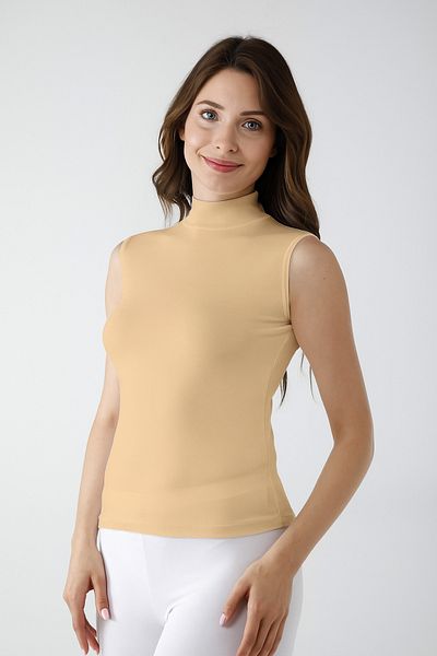 chulfa Luxury Turtleneck Zero Sleeve Full Lycra Badi