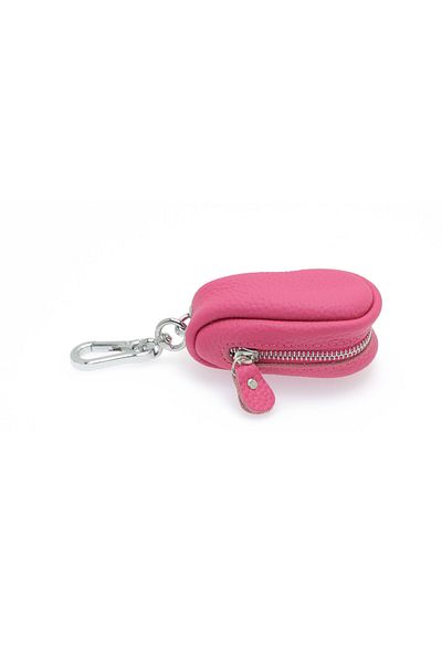 ButicCochet Key holder, made of genuine leather, 11x5 cm, Fuchsia - PR506