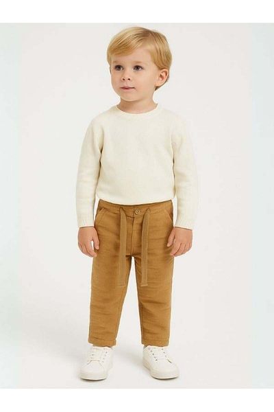 Zekids Boy's Woven Elastic Waist Trousers