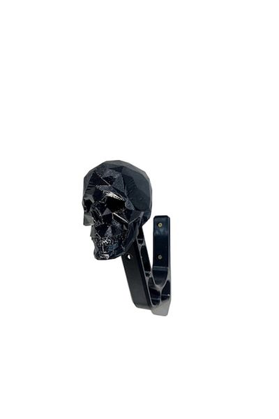OEM Suport pentru cască de motocicletă, model craniu, 30x10 cm, negru