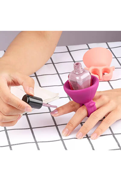 GELDİMİCOM oje tutucu parmağa takılan oje standı rahat oje sürmek için ideal ...