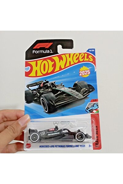 HOT WHEELS Mercedes-AMG Petronas F1 Team Diecast Araba - Uzun Kart 2025 Track...