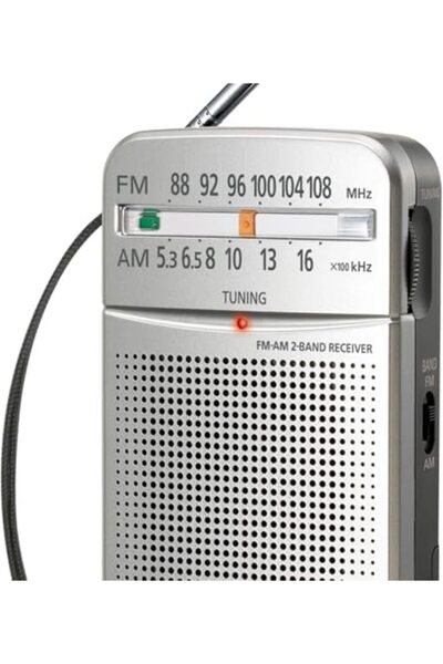 PANASONIC RF-P50 Portable Radio Silver - Portable Radios (AM,FM, 88-108 MHz, 53-170 kHz, 5.71 cm, 5.