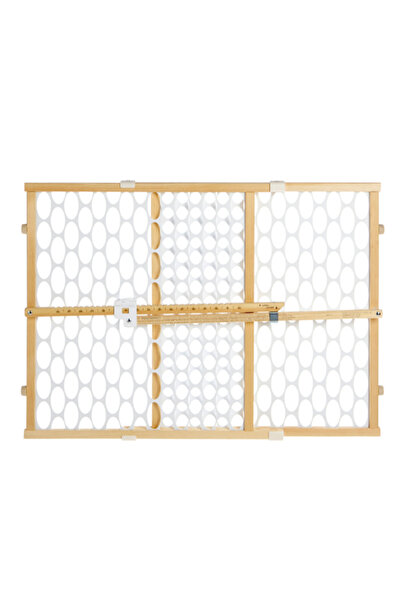 Toddleroo by North States بوابة أمان خشبية بيضاوية شبكية سريعة التركيب
