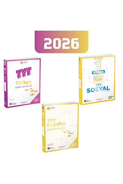 3D Yayınları 2026 345 TYT Sözel Set ( Coğrafya Soru Bankası + 1 Ayda Sosyal S...