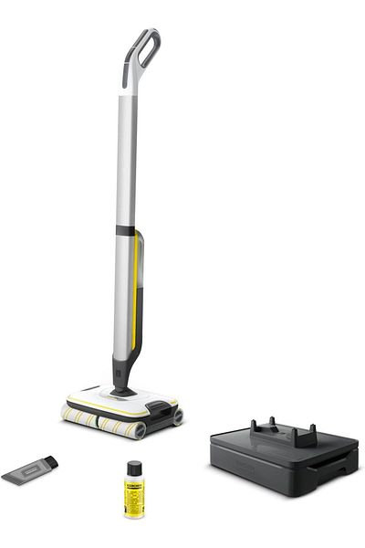 Karcher Kärcher FC 7 Cordless All-in-One Hard Floor Cleaner, Mops and Vacuums in a Single Step, 4-Roller Te