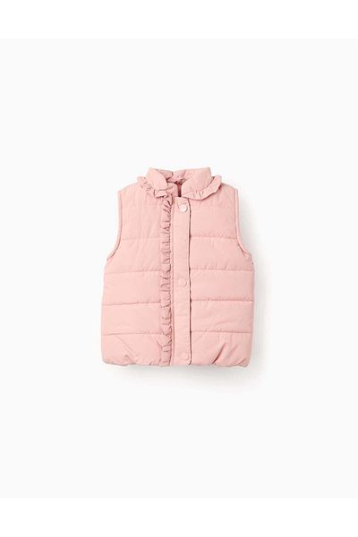 Ziddy Padded Gilet with Polar Lining for Baby Girls, Pink