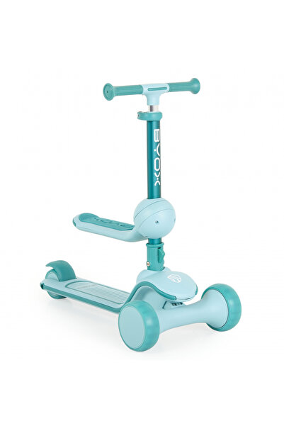 byox Trotineta 2in1 pentru copii Evo Mint de la 18 luni, cu scaunel pliabil, roti ABEC-5 din PU cu l