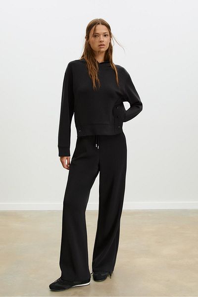 Stradivarius Soft-touch hoodie with buttons