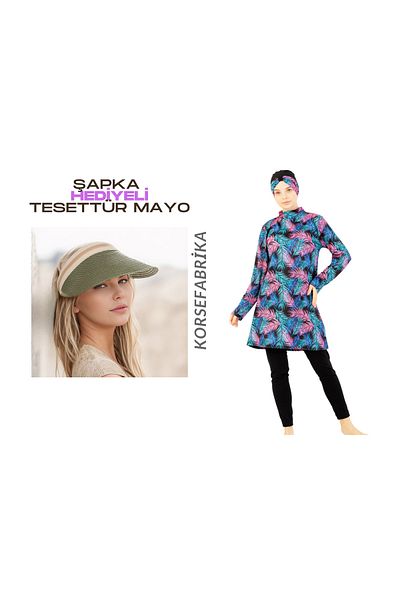 korsefabrika trend mood store Bucket Hat Gifted Wide Fit Patterned Long Tunic Bra Water Repellent Tecture Swimsuit