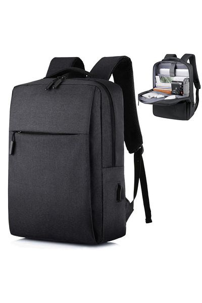 ZUNSEAT Rucsac pentru laptop, ZUNSEAT, nailon/poliester impermeabil, durabil, gri, 41x29x12cm (17 inch)