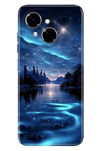 TECNO Spark Go 1 2025 Kılıf Retro Trendy Silikon Baskılı Gece Yarısı