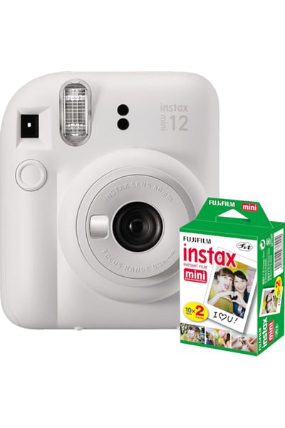 Fujifilm Instax Mini 12 Clay White + Film Mini 2x10