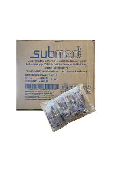 submed - Serum Set Locked 21 g Green Needle - 500 Pieces