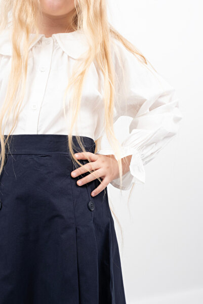 Vauva Дівчача шкільна спідниця з ґудзиками, детально оздоблена, для дівчаток віком 6-11 років, поплін