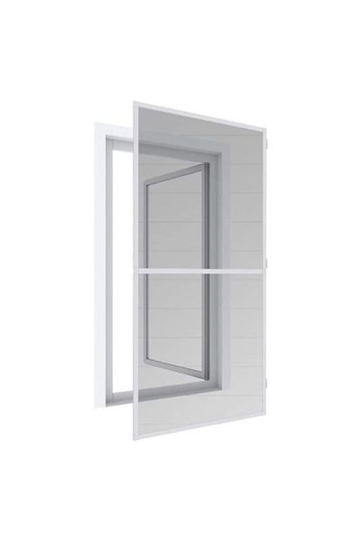 SOLIDON Insect Protection Screen Door, 90x200 cm, Hinged, White, Semi-Assembled