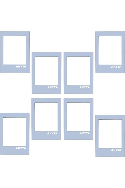 Akyta Rame foto magnetice, 8 unități, albastre, pentru fotografii Instax Mini Share
