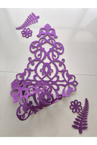 SEHARA Felt Runner, 97Cmx45,5Cm, (2 Leaf Motif, 2 Flower Motif Gift), Table Runner, 3mm