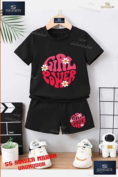 SS SİNSER Tricou cu gât rotund cu imprimeu special „GIRL POWER DAISY WRITING”...