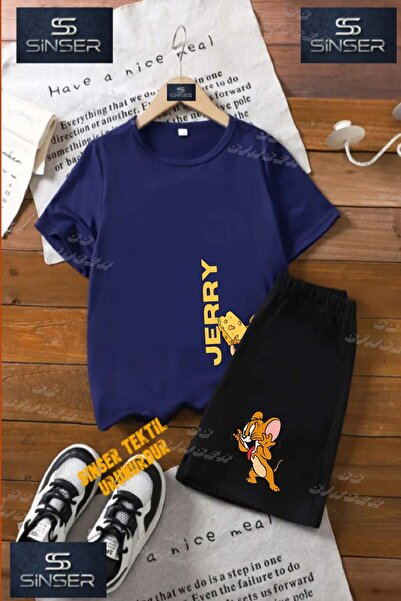 SS SİNSER Children's Unisex “Jerry Single Cheese Calan“ Special Printed Crew ...