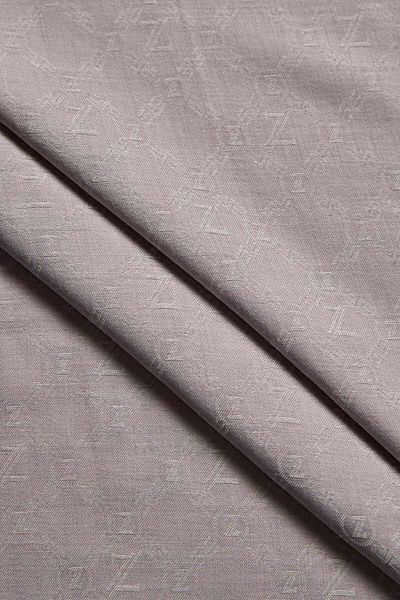 Zühre Monogram Patterned Gray Greenhouse Shawl 0021