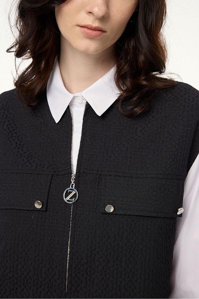 Zühre Black Double Suit with Vest Tk-1570