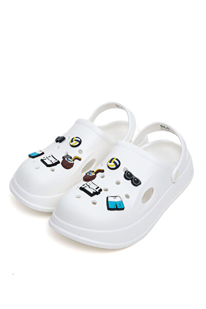 R&B Ivory Men's Jibbitz Slingback Clogs