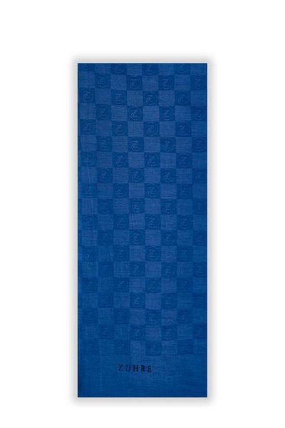 Zühre Monogram Patterned Navy Blue Seher Shawl 0106