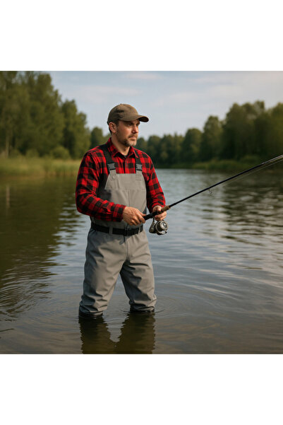 zola Rubber overalls, size 41, adjustable, inside pocket, carrying case, PVC, gray/black