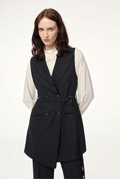 Zühre Black Vest Pants Double Suit Tk-1669