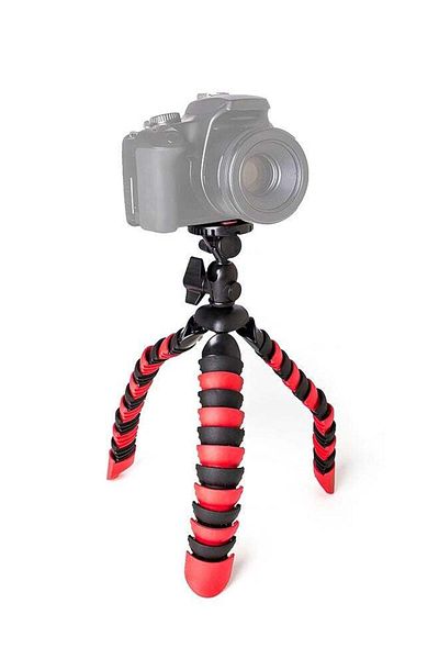 Taimi Flexible Octopus Bubble Mini Tripod For Mobile Phone/Digital Camera - Red/Black