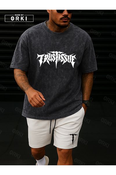 EFFRENATU Orki Trust Issue – Oversize Men's Streetwear Tie Dye T-Shirt & White Shorts Set