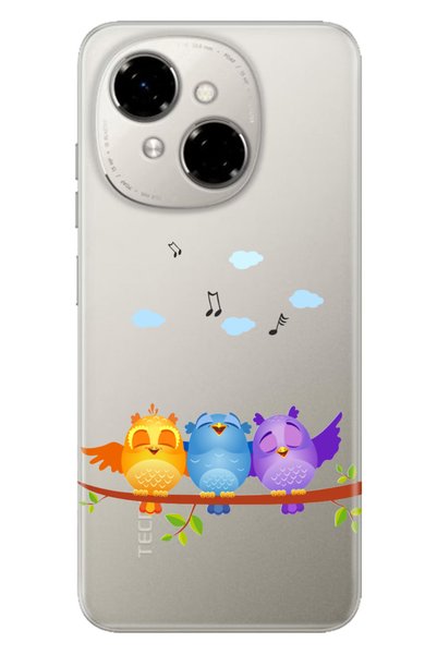 TECNO Case for Spark Go 1 2025 6.67" Case Colorful Silicone Printed Tpu Birds