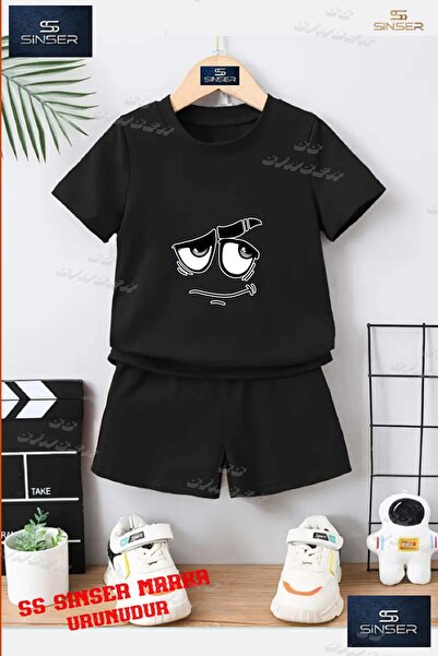 SS SİNSER Παιδικό UNISEX T-shirt με ειδική στάμπα "SURAT EYES BLACK" με λαιμό...