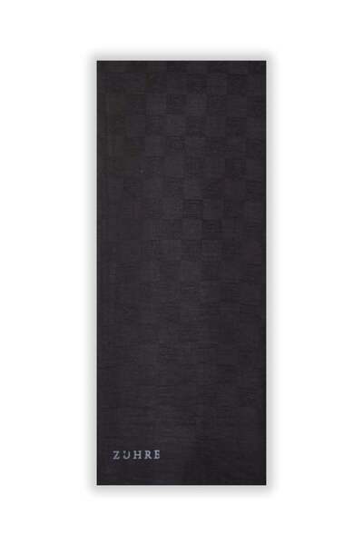 Zühre Monogram Patterned Black Seher Shawl 0106