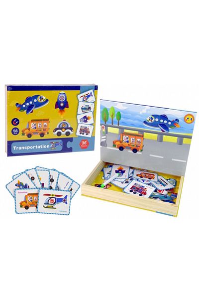 REBELS Magnetic Puzzle Book – Transport (Vehicles)