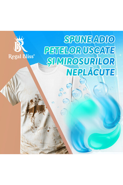 Regal Bliss Detergent de rufe capsule Regal Bliss, 5in1 pentru curatarea si protectia hainelor, 50 Spalari