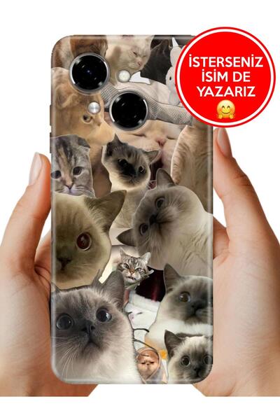 TECNO Spark Go 1 2025 Kılıf TPU Resimli Silikon Karma Kediler