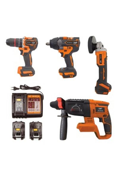 PNI Set scule electrice WK 450 cu 2 acumulatori 18 V 5.0 Ah, incarcator inclus, brushless
