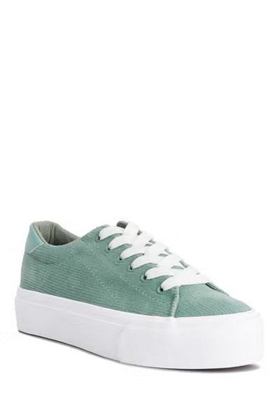 london Rag Flatform Canvas Sneakers
