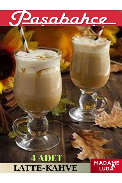 MADAME LUDA Pasabahce Irish Coffee Latte-Cappuccino-Americano-Espresso-Filter Coffee Glass-(4 Pcs 270 Cc)44159