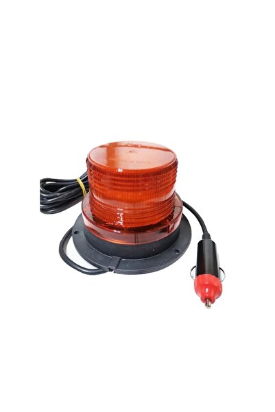 SKAUTO Led Tepe İkaz Lambası Sarı Mıknatıslı Çakmak Fişli 12V-24V