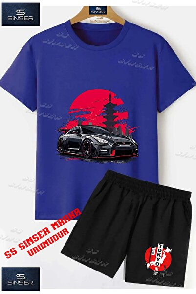 SS SİNSER Kids Unisex “Car Tokyo Black Circle on It“ Custom Printed Crew Neck...